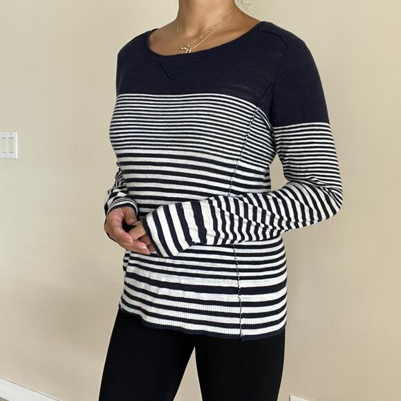 Lucky Brand Live In Love Striped Sweater Size S - Picture 6 of 6